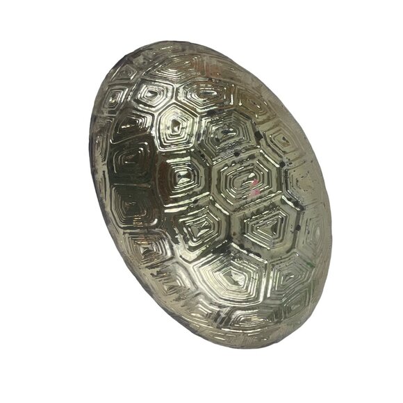 Handmade Turkish Akcam Turtle (Tortoise) Shell Design Glass Bowl Gold 6.5" - Picture 5 of 7